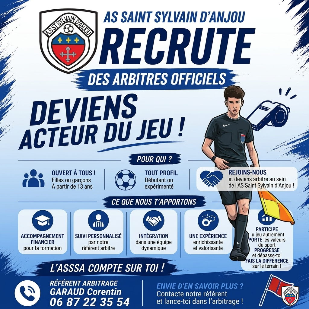l'ASSSA RECRUTE DES ARBITRES !