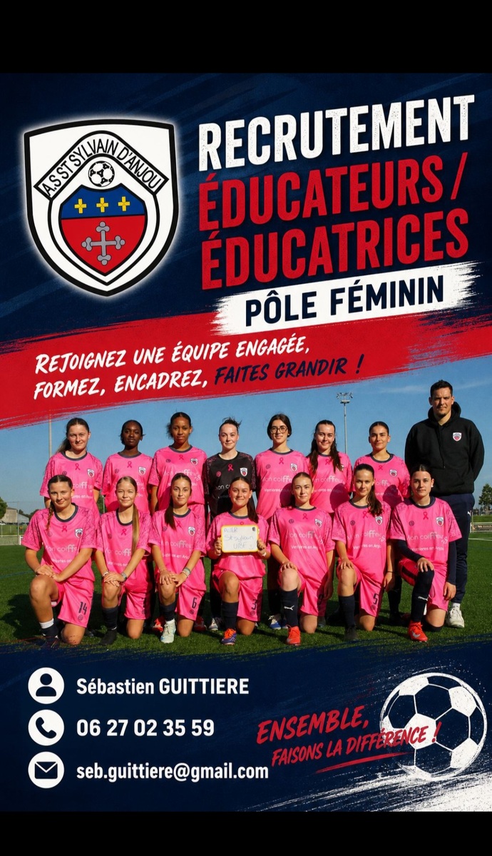 Recrutement éducateurs (trices) POLE FÉMININ !