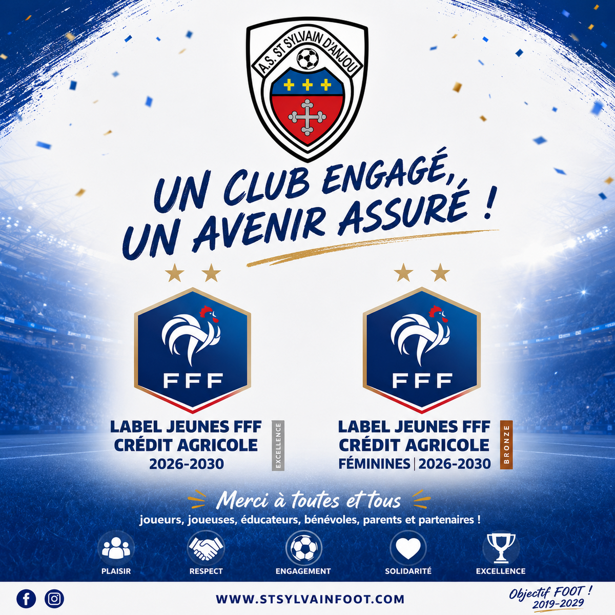 Labels FFF.... l'ASSSA reconnue et valorisée