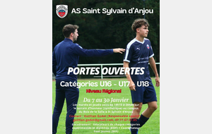 Portes Ouvertes U16-U17-U18 du 7 au 30 janvier !