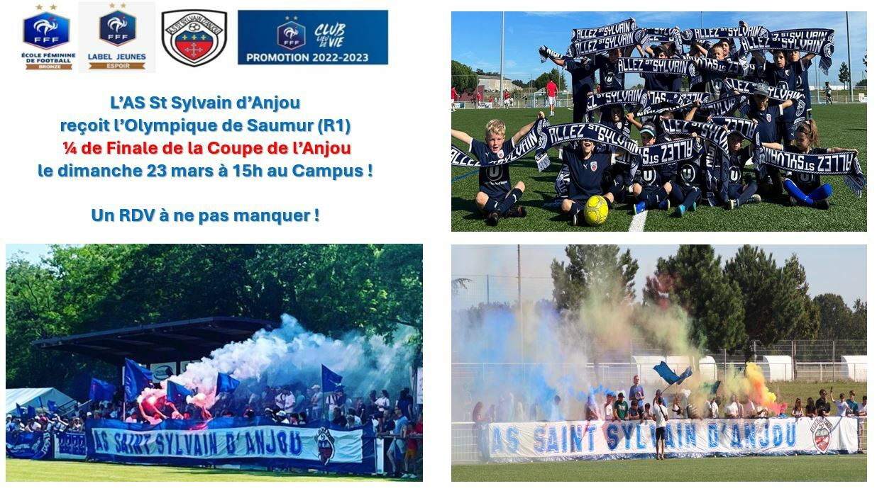 23 mars au CAMPUS : 1/4 de FINALE COUPE DE L'ANJOU vs SAUMUR !