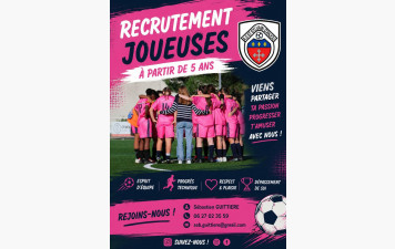 📣 Recrutement JOUEUSES POLE FÉMININ ⚽️