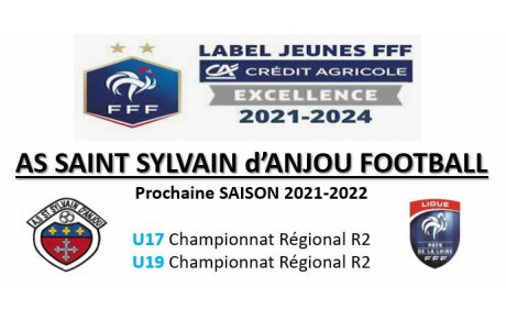 U17 et U19 en Championnat R2 saison 2021-2022 !