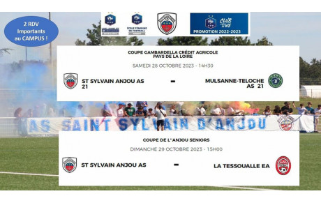Des Matchs importants au Campus les 28 et 29 Octobre !