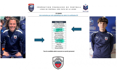 FELICITATIONS à Lucas et Paulin 👏